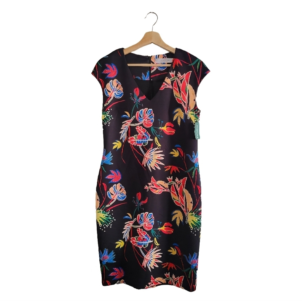 NWT CONTEMPORAINE Size 8 Tropical Floral Print Resort Core Dress
